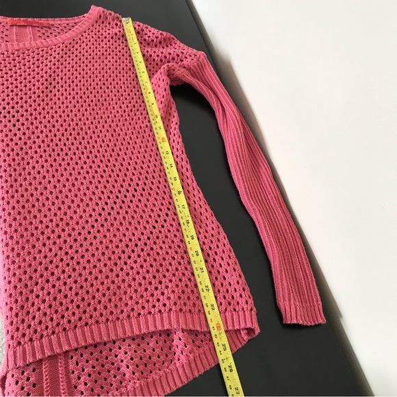 Prana Salmon Pink Crochet Ribbed Knit Sweater - Picture 10 of 10